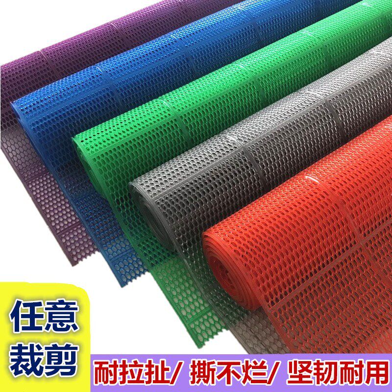 Bathroom non-slip mat toilet bathroom floor mat hollow mesh corridor kitchen oil-proof tendon wear-resistant rubber door mat