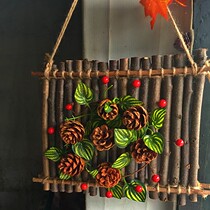 Kindergarten school decorations classroom scene corridor pendant shopping mall hanging ornaments handmade self-created original wood chip hanging ornaments