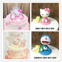  Birthday cake decoration ornaments shaking head cartoon robot cat rice flag large ornaments childrens birthday cake decoration
