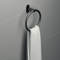Free hole towel rack circle ring Nordic bathroom bathroom kitchen bath towel ring Wall hanging piece Oji space aluminum