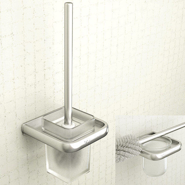 Toilet Brush Suit Nordic Creative Wall-mounted Free-punched dressing room toilet cleaning brush Long handle Brushed Euggie