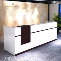 Front desk desk reception bar cash registration training beauty simple modern wood