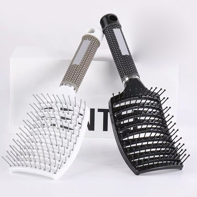 Large Bend Comb Bent Type Ribs Comb Men's Oil Head Comb Back Head Fluffy Styled Arched Massage Comb Shaper