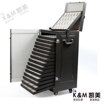Jewelry storage box Collection box Jewelry box Travel business trip trolley box Jewelry exhibition with cargo box