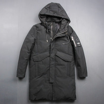 Only 8 pieces of 90 white duck down winter trend long loose casual thick warm down jacket mens