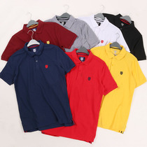 Pearl Ground Mesh Breathable Comfort Beautifully Embroidered Summer Polo Shirt Business Casual Short Sleeve Turtlenecks T-shirt Menswear