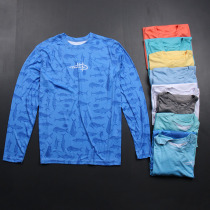 Milk-like silky professional outdoor anti-mosquito sunscreen Casual large size quick-drying long-sleeved T-shirt Fishing mens clothing