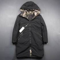 Fear of cold coming ultra - thick men middle - long - duvet fashion trend winter handsome coat menswear