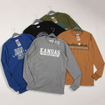 Comfortable good European and American tough guy men plus size soft round neck long sleeve cotton T-shirt base shirt casual mens