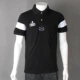 Quý ông thời trang kinh doanh Ngọc trai lưới thêu Patch mùa hè Cotton Polo Áo Lapel Loose Short tay áo thun áo thun thể thao nam