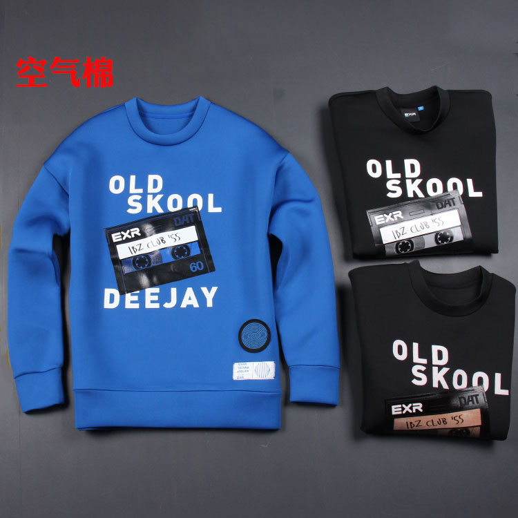 Mở rộng tự nhiên Lớp không khí cotton Không khí Cặp đôi nam nữ thời trang thanh niên thời trang Áo len cổ lọ giản dị áo khoác hoodie