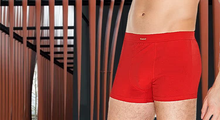 Đồ lót nam màu đỏ đậu đỏ Lycra cotton thoáng khí cotton 4 góc cotton boxer lớn màu đỏ đồ lót nam shop do lot