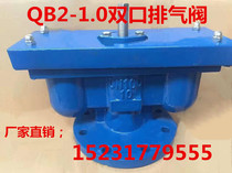 QB2 cast iron double port exhaust valve flange Double port automatic intake and exhaust valve Automatic fast intake and exhaust valve ABS stainless steel