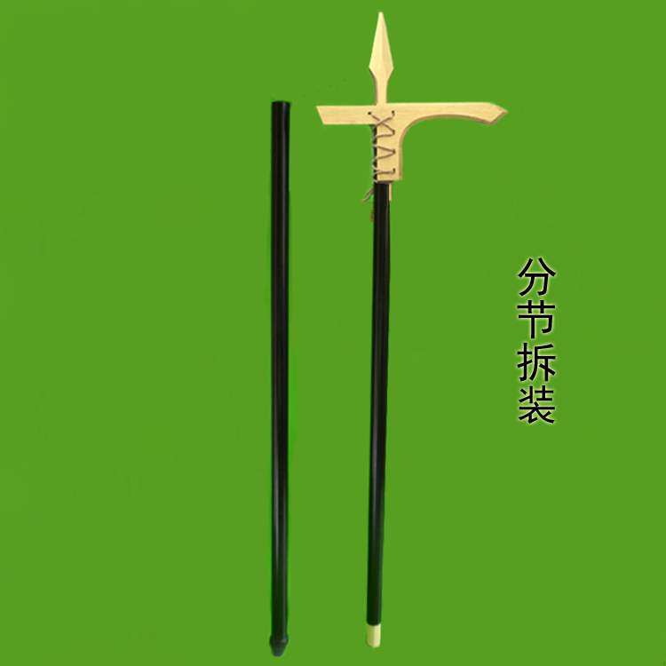 Ancient Chinese weapons can be rented wooden go spear costume film and television shooting props warrior long halberd customization  