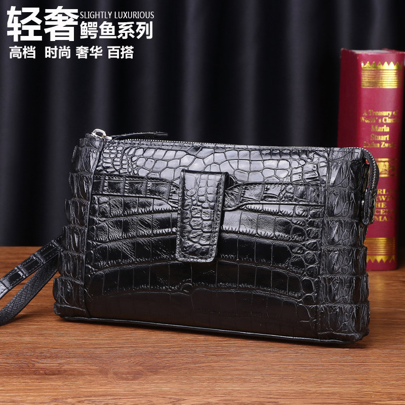 Thai Pure True Avocado Leather Men's Bag Genuine Leather Youth Business Cross Section of the European and American Handbags Chater Tide Large-capacity Hand Grab Bag