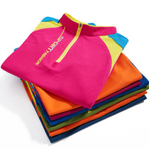 Outdoor quick-drying clothes Womens long-sleeved stand-up collar t-shirt mens loose short-sleeved summer fat increase womens off-road sportswear