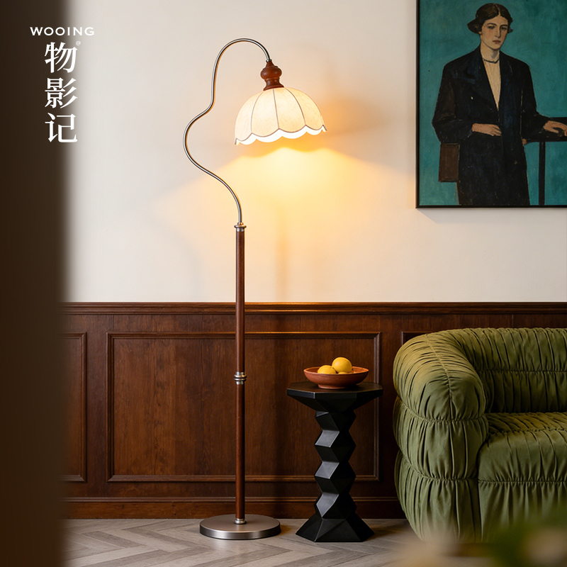 French-Style South Seas Retro Floor Lamp Designer Living Room Sofa Side 2025 New Mid-Century Style Fishing Atmosphere Lamp