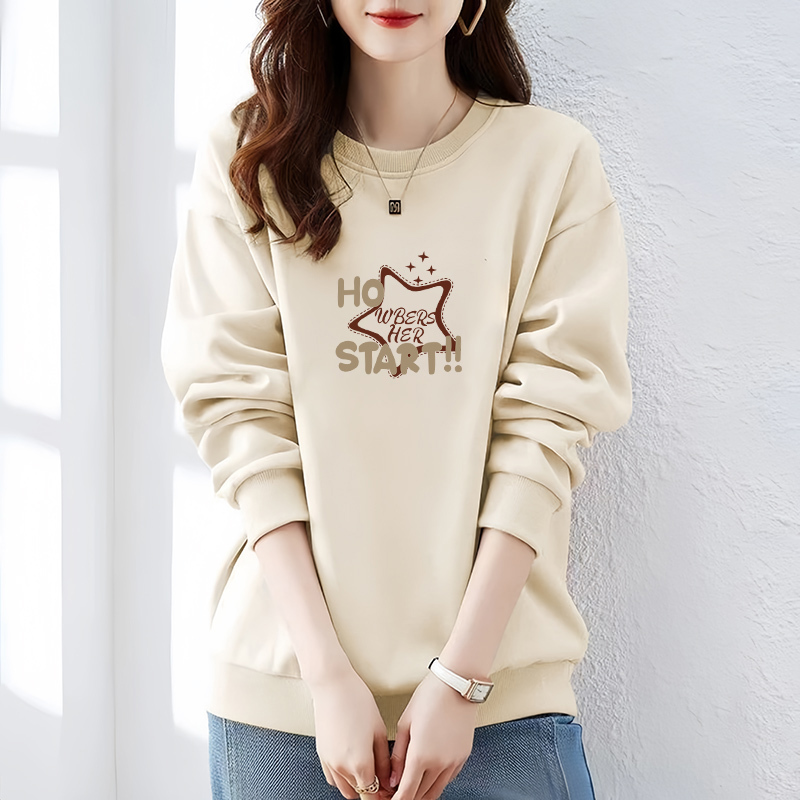 Pure Cotton Hooded Sweatshirt for Women, Spring and Autumn, Fashionable, Loose-Fitting, Slimming, Tummy-Concealing, Stylish, Plus-Size Jacket, Trendy Top