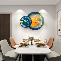 Net red clock hanging bell living room modern minimalist atmosphere light and luxurious decoration home fashion creative clock hanging wall Nordic