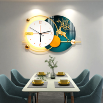Light and luxurious decoration hanging bell wall-mounted clock light modern minimalist living-room clocks Home Fashion Creative Hanging Net Red Table