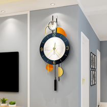 Net red hanging bell Modern minimalist clocks Living room Home Fashion Nordic light extravaganza Decorative Personality Creative Hanging Wall Clock