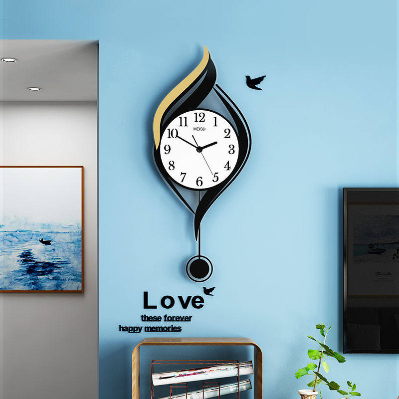 Clear Barn Hung Clock Living Room Home Watch And Watch Modern Minimalist Creative Dining Room Net Red Muted Clock