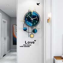 Clear Cabin Clock Hanging Clock Living Room Home Fashion Nordic Creative Clock Brief Atmospheric Personality Light Lavish Decoration Hanging Watch