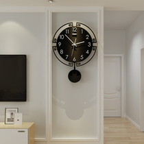Nordic hanging clock living room household personality creative fashion trend modern simple atmospheric silent quartz clock