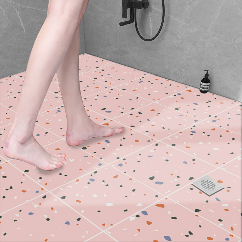 Tile Bathroom Self-Adhesive Waterproof Non-slip Make-up Room Toilet Sticker Kitchen Tethickness Anti-Oil Ground Floor Tile Abrasion Resistant