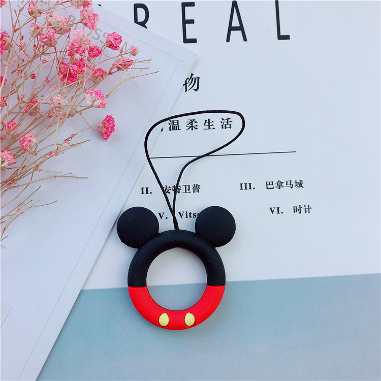 Apple X điện thoại di động vỏ dây oppo vòng dây ngắn dễ thương donut mặt dây chuyền nữ phổ quát chuỗi điện thoại di động phim hoạt hình - Nhẫn nhẫn cưới kim cương