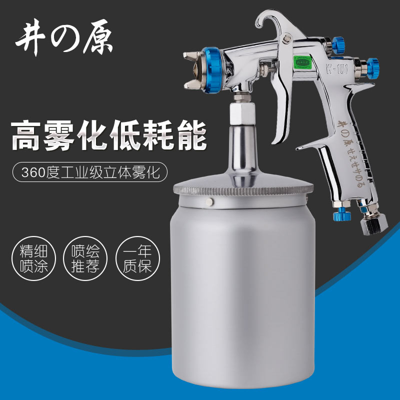 Well original w-101 paint spray robbed pneumatic car sheet metal spray gun spraying tool upper and lower kettle high atomization spray gun