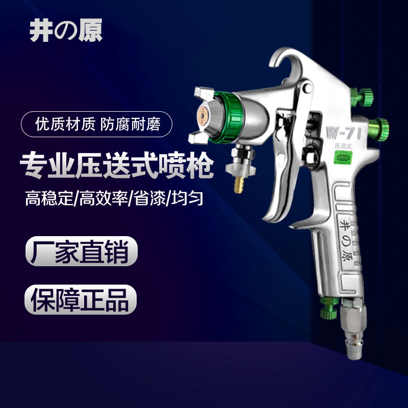 Japan Ihara W-71 pressure delivery car paint spray gun pneumatic high atomization paint spray gun furniture diaphragm pump spray gun