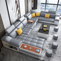 Fabric Sofa Living Room Modern Minima Large Household Type Combined Nordic Latex Home Cotton Linen New Washout Tech Cloth