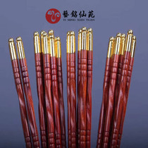 Red Acid Branches Twisted head chopsticks Home Family dress 10 Double gift boxes Suit Natural Red Wood Chopsticks Chinese