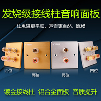 YYAUDIO audio cable terminal panel socket home video Type 86 wall plug hifi banana head wiring board