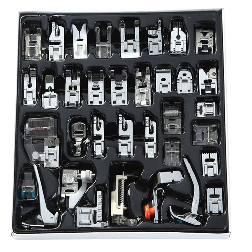 Бытовая швейная машина, прижимная лапка, многофункциональные швейные аксессуары, простой набор прижимных лапок в картонной версии из 35 предметов