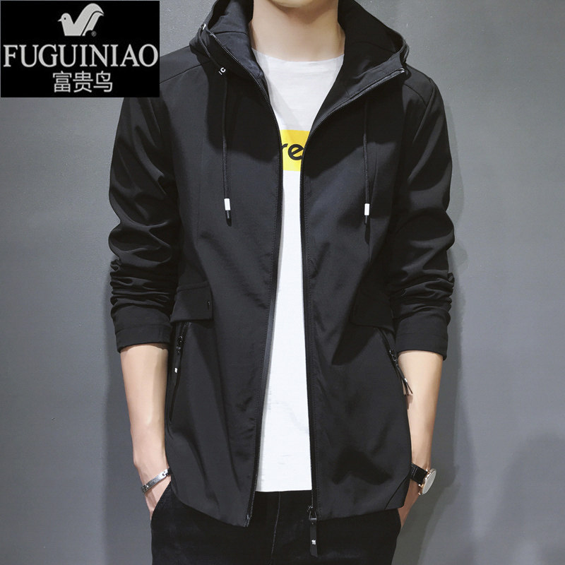 Fugui Bird Men's Jacket Spring Autumn 2021 New Korean Version Trendy Blouse Men's Clothing Casual Fall Windsuit Jacket Man