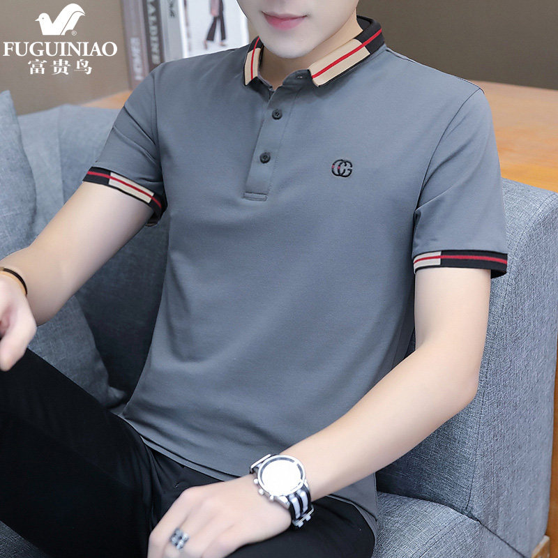 Rich and expensive official big card 2022 Summer new short sleeve men's t-shirt light extravagant clothes pure cotton POLO shirt