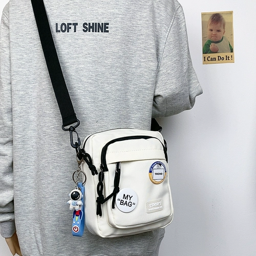 Сумка для телефона, мужской брендовый рюкзак, японская сумка на одно плечо для отдыха, универсальная сумка через плечо для школьников, в корейском стиле