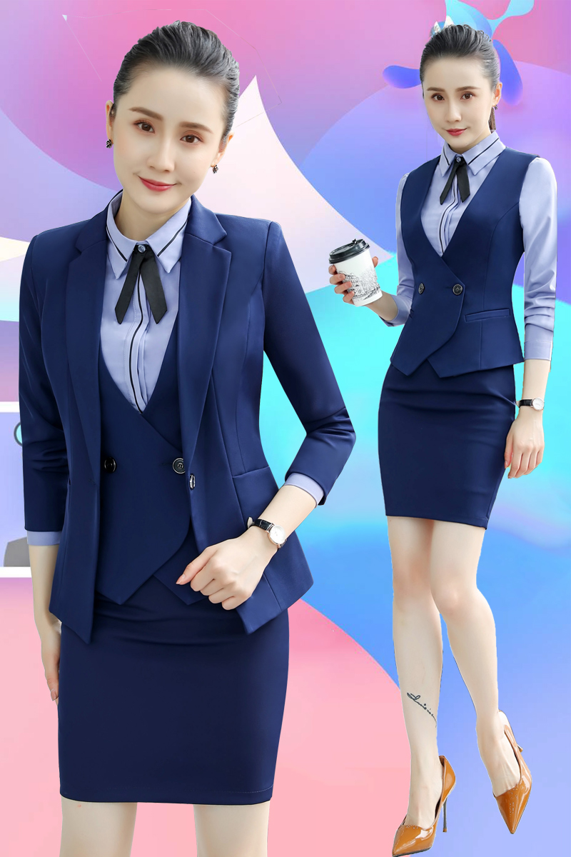Business suit temperament goddess fan work suit fashion hotel front desk stewardess uniform beautician overalls