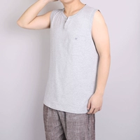 Mùa hè mới nam rộng vai cotton vest lỏng thể thao dưới áo vest không tay màu rắn kích thước lớn mồ hôi vest áo 3 lỗ nam