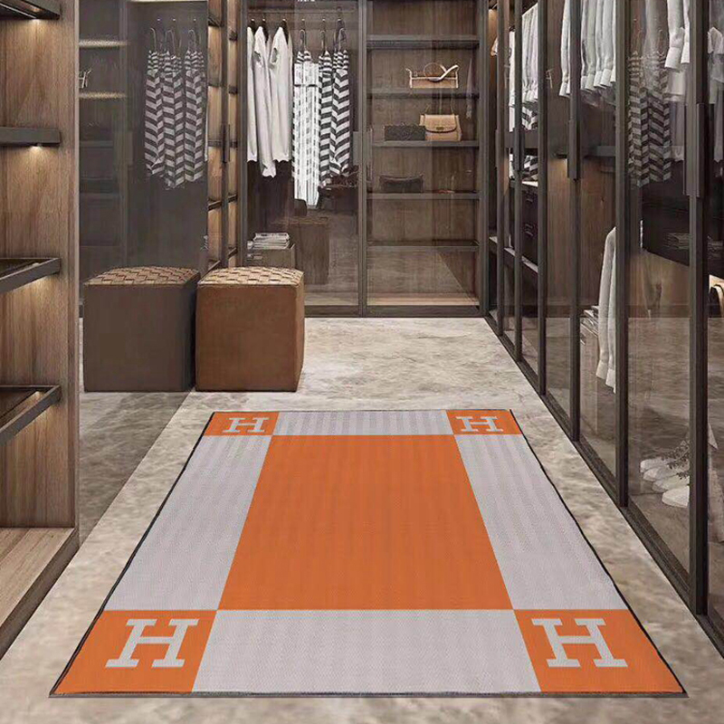 American light luxury H carpet Horse Living room Bedroom doormat Entrance cloakroom Non-slip thickened study Balcony customization