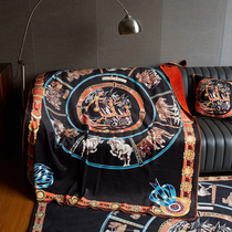 American light luxury single double flannel blanket air conditioning nap leisure summer cool cover towel