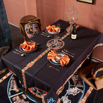High-end American light luxury tablecloth table flag hotel model room home fabric decoration bed tail towel TV cabinet cover tea