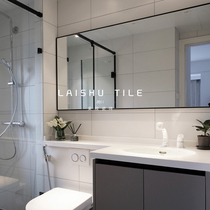 Uncle white kitchen matte solid color antique brick bathroom toilet non-slip modern Nordic wall tile floor tile