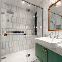 Laishu wrong seam pull groove brick Nordic all-ceramic 300600 vertical strip small white brick kitchen bathroom toilet lattice wall brick