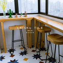 Uncle Lai retro small flower brick balcony entrance porch aisle matte non-slip floor tile tile homestay tile