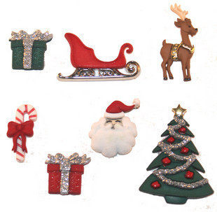 dress IT up Mobile phone accessories US import Christmas shape button monopoly BT2464