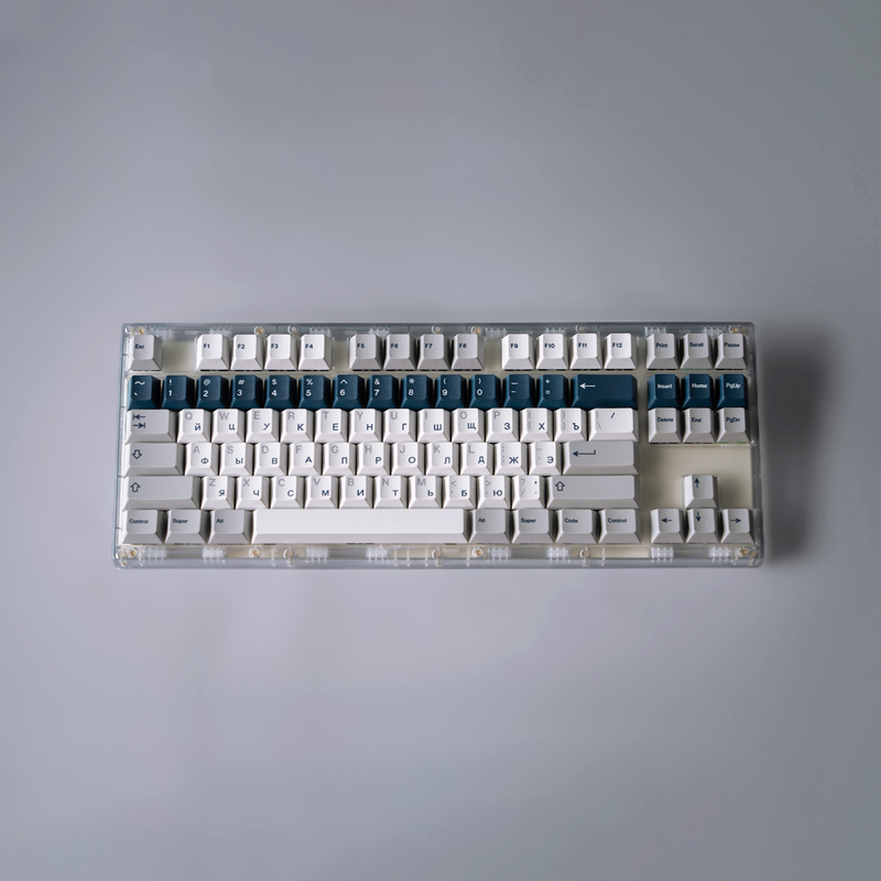 Midday Gmk Prussian Alert Prussian Blue Themed Keycaps Pbt Dye-Sublimation Customized Full Set Midday Gmk Prussian Alert Prussian Blue Themed Keycaps Pbt Dye-Sublimation Customized Full Set