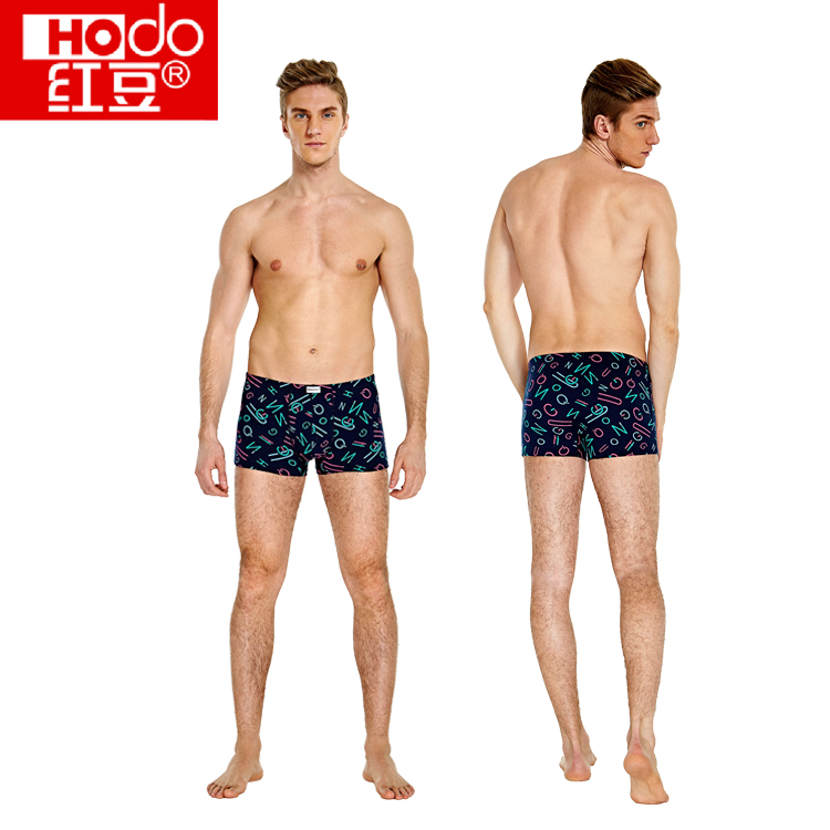 Red bean cotton cotton cotton boxer tóm tắt trong thắt lưng kích thước lớn thoáng khí bốn góc đồ lót bốn hộp quà quần xì áo vú